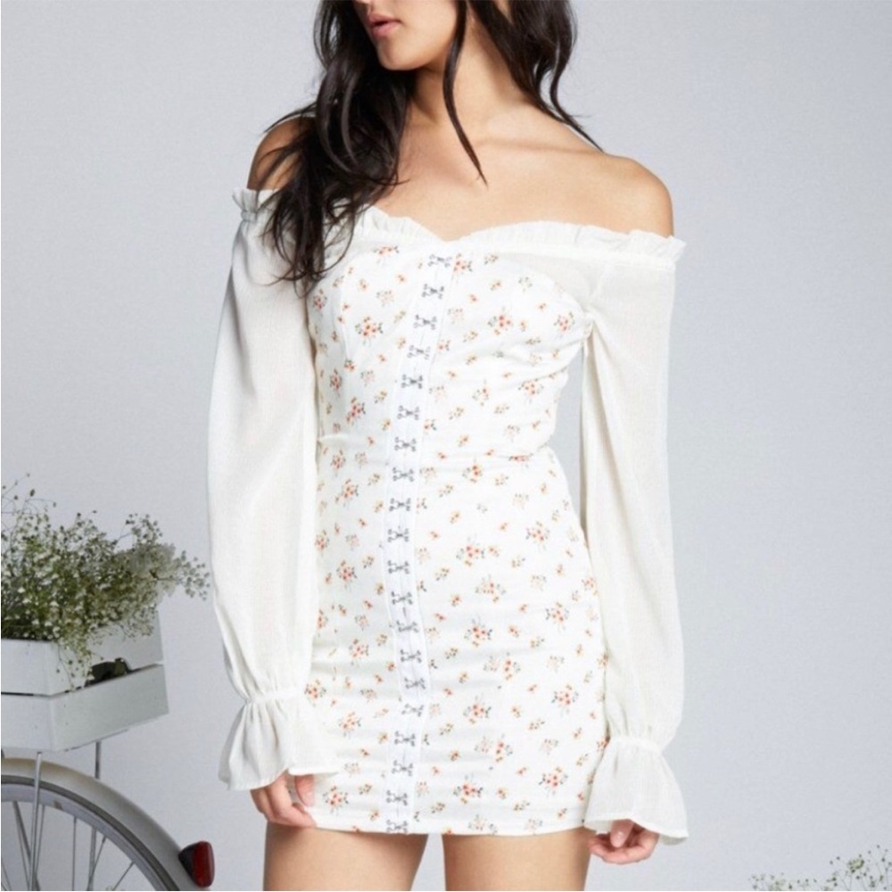 NWT Eggie Grettle Off the Shoulder Mini Dress